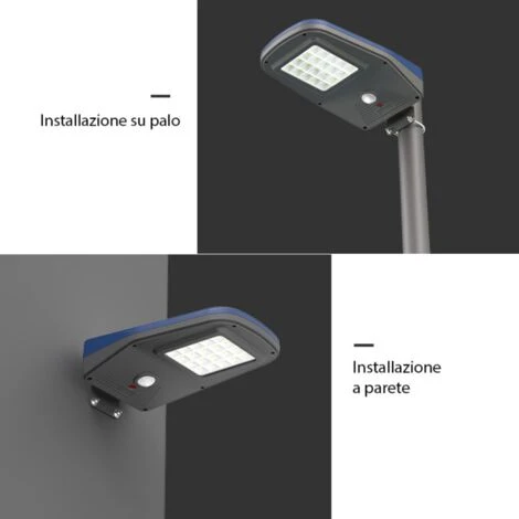 Lampione Per Esterno Con Pannello Fotovoltaico Inclinabile E Telecomando 4 Lampione Per Esterno Con Pannello Fotovoltaico Inclinabile E Telecomando - immagine 4