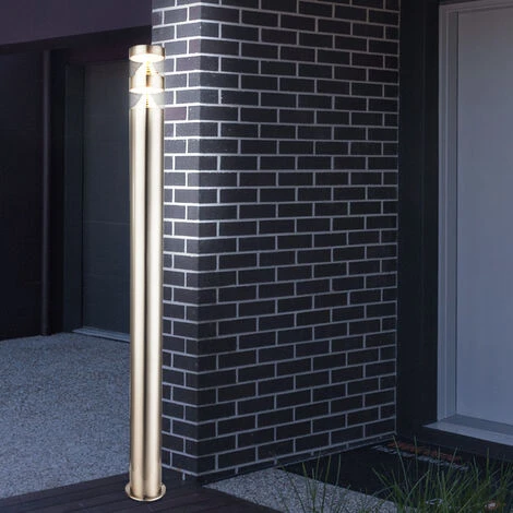 Lampada Da Terra Per Esterno Segnapasso In Acciaio Inox LED Paletto Luminoso Da Giardino Argento, 9W 810lm 3000K, PxH 9,8x100 Cm, Set Di 3 4 Lampada Da Terra Per Esterno Segnapasso In Acciaio Inox LED Paletto Luminoso Da Giardino Argento, 9W 810lm 3000K, PxH 9,8x100 Cm, Set Di 3 - immagine 4
