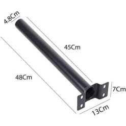 Palo Staffa Per Lampione Stradale 2pz Metallo Muro Verniciato Nero -Vendite VIDAXL || LEDVANCE || STEINEL 56840833 3