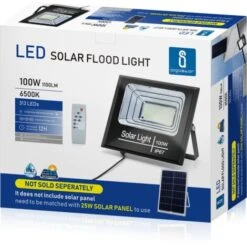 FARO SOLARE 100 W CON PANNELLO CREPUSCOLARE CON TELECOMANDO IP 67 -Vendite VIDAXL || LEDVANCE || STEINEL 57205382 3