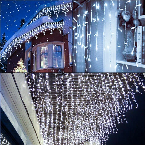 Randaco 10m 200 Catenette Per Pioggia Di Pioggia Di Ghiaccio A LED Coni Ghiacciati Di Natalizia Lampada A Catena A Catena Tenda Leggera Festa Ip44 All'esterno All'interno Di Bianco Freddo 1 Randaco 10m 200 Catenette Per Pioggia Di Pioggia Di Ghiaccio A LED Coni Ghiacciati Di Natalizia Lampada A Catena A Catena Tenda Leggera Festa Ip44 All'esterno All'interno Di Bianco Freddo
