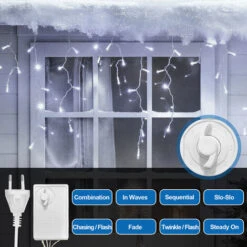 Randaco 10m 200 Catenette Per Pioggia Di Pioggia Di Ghiaccio A LED Coni Ghiacciati Di Natalizia Lampada A Catena A Catena Tenda Leggera Festa Ip44 All'esterno All'interno Di Bianco Freddo 7 Randaco 10m 200 Catenette Per Pioggia Di Pioggia Di Ghiaccio A LED Coni Ghiacciati Di Natalizia Lampada A Catena A Catena Tenda Leggera Festa Ip44 All'esterno All'interno Di Bianco Freddo -Vendite VIDAXL || LEDVANCE || STEINEL 57705535 3