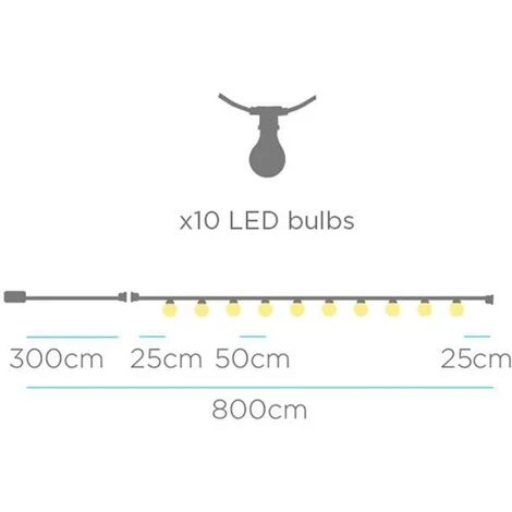 ALLEGRA OUTDOOR 3000K BLACK 5MT+3MT CABLE 220V - Luce CALDA 3 ALLEGRA OUTDOOR 3000K BLACK 5MT+3MT CABLE 220V - Luce CALDA - immagine 3