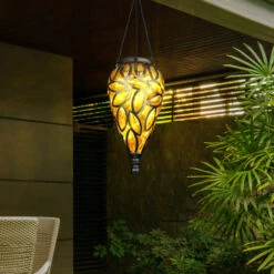 Lampade Solari Da Appendere All'esterno Decorazione Da Giardino Per Esterni Lampada A Sospensione, Batteria IP44 Resistente Alle Intemperie, Metallo Nero Ambra, 15x LED 3200K, PxH 13,5x50cm 9 Lampade Solari Da Appendere All'esterno Decorazione Da Giardino Per Esterni Lampada A Sospensione, Batteria IP44 Resistente Alle Intemperie, Metallo Nero Ambra, 15x LED 3200K, PxH 13,5x50cm -Vendite VIDAXL || LEDVANCE || STEINEL 58973540 5