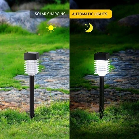 4 LAMPADE DA GIARDINO ESTERNO 6000k RICARICA SOLARE PICCHETTO PALETTI LED SOLARI LUCE 3 4 LAMPADE DA GIARDINO ESTERNO 6000k RICARICA SOLARE PICCHETTO PALETTI LED SOLARI LUCE - immagine 3