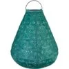 VONROC Lanterna Da Esterno Ricaricabile Ad Energia Solare Con Led. Fatto A Mano E Resistente Alle Intemperie. 270x240mm. Verde Rame. Modello Cone Collezione Luna