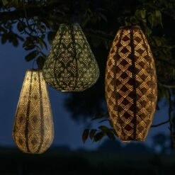 VONROC Lanterna Da Esterno Ricaricabile Ad Energia Solare Con Led. Fatto A Mano E Resistente Alle Intemperie. 270x240mm. Verde Rame. Modello Cone Collezione Luna -Vendite VIDAXL || LEDVANCE || STEINEL 59447902 4