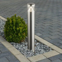 Lampada Da Terra Per Esterno Lampada A Colonna In Acciaio Inox Lampada Da Terra Da Giardino Argento, 1x LED 7 Watt 450 Lumen 3000K Bianco Caldo, Diametro Base 11,8 Cm Altezza 50 Cm -Vendite VIDAXL || LEDVANCE || STEINEL 59669759 3