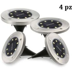 Faro Lampada LED Solare 4pz Giardino Faretto 8 LED Picchetto Segnapasso DR 9 Faro Lampada LED Solare 4pz Giardino Faretto 8 LED Picchetto Segnapasso DR -Vendite VIDAXL || LEDVANCE || STEINEL 59674157 5