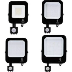 FARO LED FARETTO CON SENSORE MOVIMENTO CREPUSCOLARE FREDDO NATURALE ESTERNO IP 65 10W 20W 30W 50W 100W - Watt: 20 Watt - Luce: NATURALE