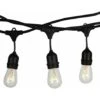 CATENARIA LUCI 5MT E 10 PORTALAMPADE E27 NERA ALLUNGABILE IP54 INTERNO ESTERNO
