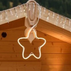 Stella Luminosa Led Tipo Neon A Luce Fissa Luce Calda Per Interno Ed Esterno -120 Led