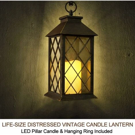Confezione Da 2 Lanterne A Candela Vintage Da 35,6 Cm Con Candela Senza Fiamma A LED Tremolante (nero) - Lanterna A Candela A Energia Solare Per Esterni - Lanterna Decorativa Da Giardino Sospesa - Lan 3 Confezione Da 2 Lanterne A Candela Vintage Da 35,6 Cm Con Candela Senza Fiamma A LED Tremolante (nero) - Lanterna A Candela A Energia Solare Per Esterni - Lanterna Decorativa Da Giardino Sospesa - Lan - immagine 3