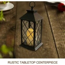 Confezione Da 2 Lanterne A Candela Vintage Da 35,6 Cm Con Candela Senza Fiamma A LED Tremolante (nero) - Lanterna A Candela A Energia Solare Per Esterni - Lanterna Decorativa Da Giardino Sospesa - Lan 8 Confezione Da 2 Lanterne A Candela Vintage Da 35,6 Cm Con Candela Senza Fiamma A LED Tremolante (nero) - Lanterna A Candela A Energia Solare Per Esterni - Lanterna Decorativa Da Giardino Sospesa - Lan -Vendite VIDAXL || LEDVANCE || STEINEL 63843783 4