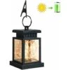 Lanterna Solare Sospesa Per Esterni, Luce Effetto Candela Con Paletto Per Tavolo Da Giardino Da Giardino Di Natale Di Halloween (Confezione Da 1)
