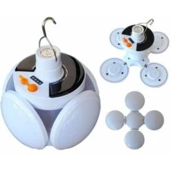 Lampadina Emergenza Pannello Solare Ricaricabile Deformabile 6500K EA-94439