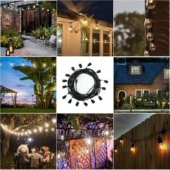 Catena Luminosa Da Esterno Modulare 10 Lampadine E27 Cavo 10 Metri IP65 - NERO -Vendite VIDAXL || LEDVANCE || STEINEL 64002001 4