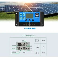 Regolatori Regolatore Di Carica Del Pannello Solare 12V 24V Dual USB Solar Charge Controller Display LCD 10/20/30A(10A) -Vendite VIDAXL || LEDVANCE || STEINEL 64534810 5