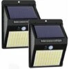 RHAFAYRE 100 Luci Solari Da Parete A LED Per Esterni, Luci Di Sicurezza Con Sensore Di Movimento Solare, Luci Solari Da Giardino PIR Impermeabili, Facili Da Installare, Luci Esterne Per Recinzione A 3