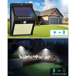RHAFAYRE 100 Luci Solari Da Parete A LED Per Esterni, Luci Di Sicurezza Con Sensore Di Movimento Solare, Luci Solari Da Giardino PIR Impermeabili, Facili Da Installare, Luci Esterne Per Recinzione A 3 -Vendite VIDAXL || LEDVANCE || STEINEL 65490256 4