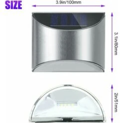RHAFAYRE Lampade Da Parete Solari Per Esterni, Lampada Di Sicurezza Da Parete A LED Solare In Acciaio Inossidabile Illuminazione Impermeabile Super Luminosa Per Ponte, Recinzione, Patio, Porta D'ingre -Vendite VIDAXL || LEDVANCE || STEINEL 65490267 4