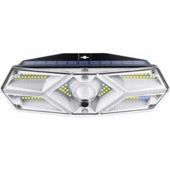 RHAFAYRE Luci Solari 104LED Luci Di Sicurezza Con Sensore Di Movimento Con Luci Solari Impermeabili Luci Esterne Per Giardino, Recinzione, Patio, Cortile, Passerella, Vialetto, Scale Bianco Freddo (1