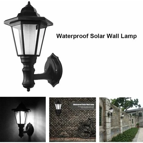 RHAFAYRE Applique Da Parete A LED Per Esterni A Energia Solare Lanterna Da Parete Luci Di Sicurezza Per Recinzione Da Giardino Lampada Esagonale Per Cortile (bianco Freddo) 3 RHAFAYRE Applique Da Parete A LED Per Esterni A Energia Solare Lanterna Da Parete Luci Di Sicurezza Per Recinzione Da Giardino Lampada Esagonale Per Cortile (bianco Freddo) - immagine 3