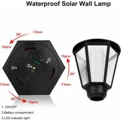 RHAFAYRE Applique Da Parete A LED Per Esterni A Energia Solare Lanterna Da Parete Luci Di Sicurezza Per Recinzione Da Giardino Lampada Esagonale Per Cortile (bianco Freddo) 8 RHAFAYRE Applique Da Parete A LED Per Esterni A Energia Solare Lanterna Da Parete Luci Di Sicurezza Per Recinzione Da Giardino Lampada Esagonale Per Cortile (bianco Freddo) -Vendite VIDAXL || LEDVANCE || STEINEL 65490315 4