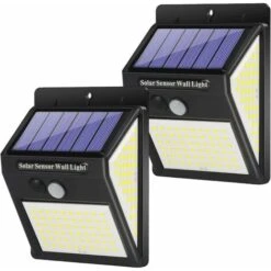 RHAFAYRE Luci Solari Per Esterni, 140 LED Lampade Da Parete Con Sensore Di Movimento Con Angolo Di 270°, 3 Modalità Di Illuminazione IP65 Luci Di Sicurezza Solari Impermeabili Per Garage, Recinzione,