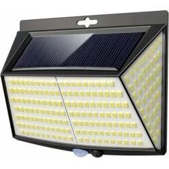 RHAFAYRE 228 Luci Di Sicurezza Solari A LED Per Esterni, Luci Da Giardino Esterne Impermeabili Ad Energia Solare Con Luci Di Recinzione Solari Senza Fili Grandangolari A 270 ° 3 Modalità Per Garage Da