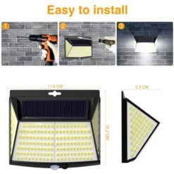 RHAFAYRE 228 Luci Di Sicurezza Solari A LED Per Esterni, Luci Da Giardino Esterne Impermeabili Ad Energia Solare Con Luci Di Recinzione Solari Senza Fili Grandangolari A 270 ° 3 Modalità Per Garage Da -Vendite VIDAXL || LEDVANCE || STEINEL 65634030 5