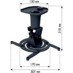 Staffa Universale A Soffitto Per Proiettore, Nero -Vendite VIDAXL || LEDVANCE || STEINEL 66177379 5