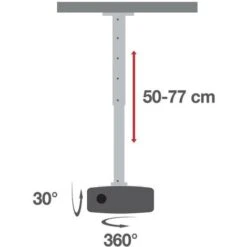 Supporto A Soffitto Per Proiettori Estensione 500-770 Mm Bianco -Vendite VIDAXL || LEDVANCE || STEINEL 66201229 3