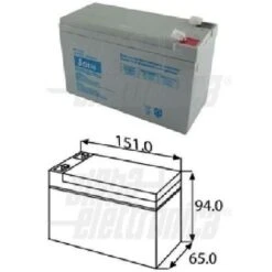 Alpha Elettronica Batteria Al Piombo Agm 12v 9ah Faston 6,3 Bp12-10/6,3