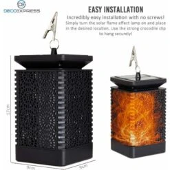 Luce Solare Decorativa Da Giardino, Lanterna Da Esterno A LED Effetto Fiamma Tremolante, Luce Decorativa Per Balcone, Tavolo Gazebo Pergolato, Set Di 2 Lanterne Sospese Ricaricabili -Vendite VIDAXL || LEDVANCE || STEINEL 66559028 4