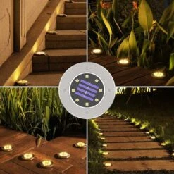 SOEKAVIA Luce Solare Da Esterno Bianco Caldo 3500K Confezione Da 4 Faretto Solare Da Incasso Impermeabile IP65 Per Vialetti, Giardino, Terrazzo, Cortile, Prato -Vendite VIDAXL || LEDVANCE || STEINEL 67022584 4