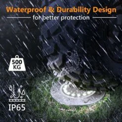 Luce Solare Da Giardino, 4 Pezzi 12 LED Luce Da Terra Per Esterni Ad Energia Solare Faretto Da Incasso In Acciaio Inossidabile Impermeabile Per Viale Terrazza Cortile Passerella Prato Sotterraneo, Bia -Vendite VIDAXL || LEDVANCE || STEINEL 67911290 3