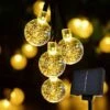 Stringa Di Luce Solare 12M, 100 Lampadine LED A Colori Caldi, 8 Modalità Di Illuminazione, IP65 Impermeabile Con Pannello Solare 2V 100mA, Per Decorazione Esterna/interna, Albero Di Natale, Serate Di