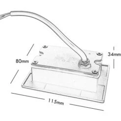 Segnapasso Led A Incasso 3W Per Cassetta Scatola 503 220V Applique Luce Esterno Nero - 6500K