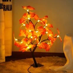 MINKUROW Lampada Da Tavolo Con Foglie Autunnali, Ramo Di Lampada A Led, Luce Per Albero A Led, Lampada Da Comodino Per Camera Da Letto, Luci Notturne, Decorazione Per Lampada Da Scrivania Per Natale, -Vendite VIDAXL || LEDVANCE || STEINEL 69786792 3