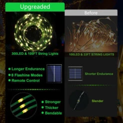 23M 200 LED Luci Della Stringa Solare Per Esterni 8 Modalità Luci Della Stringa Dell'albero Di Natale Luci Della Stringa Di Natale All'aperto Impermeabili Con Telecomando Per La Festa In Giardino Di N -Vendite VIDAXL || LEDVANCE || STEINEL 70835206 3