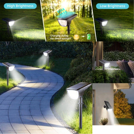 2 Pezzi Faretto Solare Per Esterni, Luci Solari A LED Faretto Solare Regolabile Impermeabile Con Pannello Solare A 180° Illuminazione Esterna Ad Energia Solare Per Giardino, Esterno, Vialetto, Vialett 3 2 Pezzi Faretto Solare Per Esterni, Luci Solari A LED Faretto Solare Regolabile Impermeabile Con Pannello Solare A 180° Illuminazione Esterna Ad Energia Solare Per Giardino, Esterno, Vialetto, Vialett - immagine 3