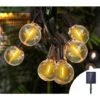 Catena Luminosa Esterno Solare Con 30 Lampadine Incluse Luce Calda 10MT Gazebi