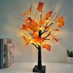 Albero Di Acero Autunnale Con 48 LED Illuminazione A Batteria Zucche Artificiali Albero Di Ghianda D'acero Per La Tavola Del Ringraziamento Autunnale Harvest Home Decorazione Per Interni -Vendite VIDAXL || LEDVANCE || STEINEL 73335995 3