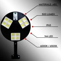 Lampione Solare144 Led Con Sensore Crepuscolare -Vendite VIDAXL || LEDVANCE || STEINEL 74642998 3