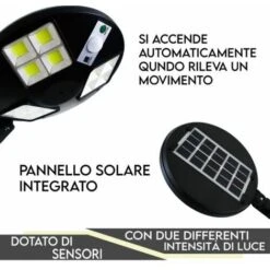 Lampione Solare144 Led Con Sensore Crepuscolare -Vendite VIDAXL || LEDVANCE || STEINEL 74642998 4