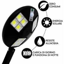Lampione Solare144 Led Con Sensore Crepuscolare -Vendite VIDAXL || LEDVANCE || STEINEL 74642998 5