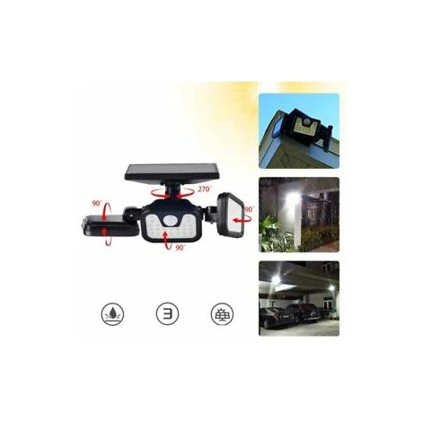 Faretto LED Solare Esterno Luce 5 Faretto LED Solare Esterno Luce - immagine 5