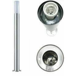 LAMPIONE LAMPIONCINO DA ESTERNO PALO ILLUMINAZIONE GIARDINO 110CM 220V-GRIGO - Colore Struttura: NERO -Vendite VIDAXL || LEDVANCE || STEINEL 74647082 4