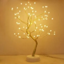 Lampada Da Tavolo A LED Tree Bonsai Usa Batteria E USB Lampada Da Inserimento Per Alimentazione Decorazione Albero Lampada Da Tavolo In Rame Regolabile Lampada Da Tavolo Night Light 108